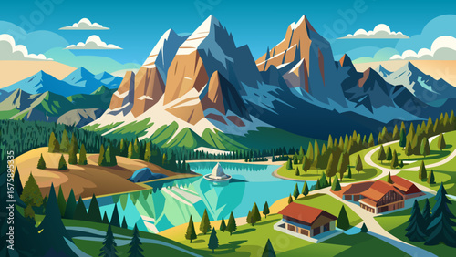 Lago anttonno displaying a serene lake surrounded by majestic mountains