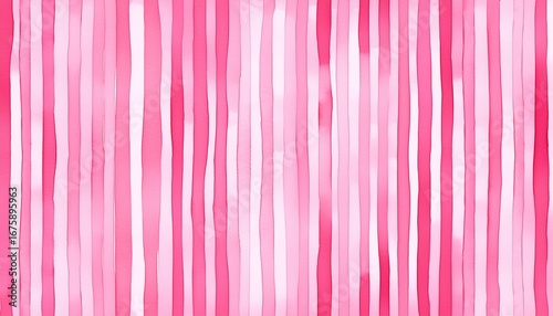 watercolor pink and white stripes background hand painted lines
