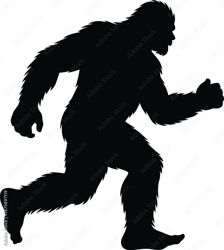 Fototapeta premium Bigfoot Silhouette SVG – Sasquatch Cut File