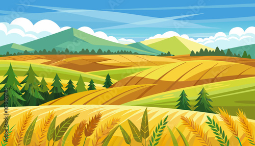 Abstract gradient background with a blend of green and yellow color shades