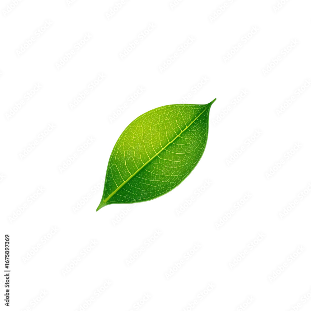 Obraz premium green leaf isolated on white background