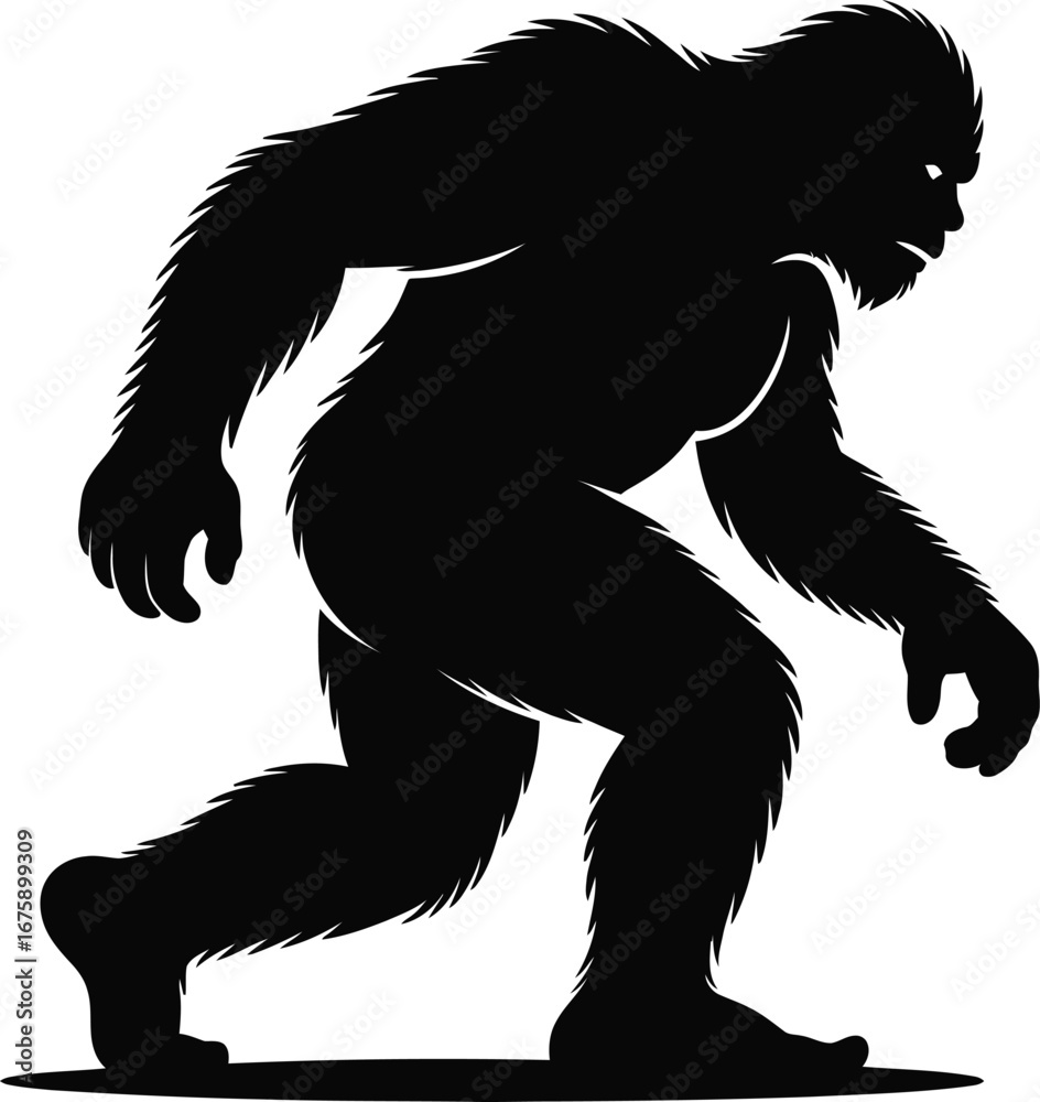 Fototapeta premium Bigfoot Silhouette SVG – Sasquatch Cut File