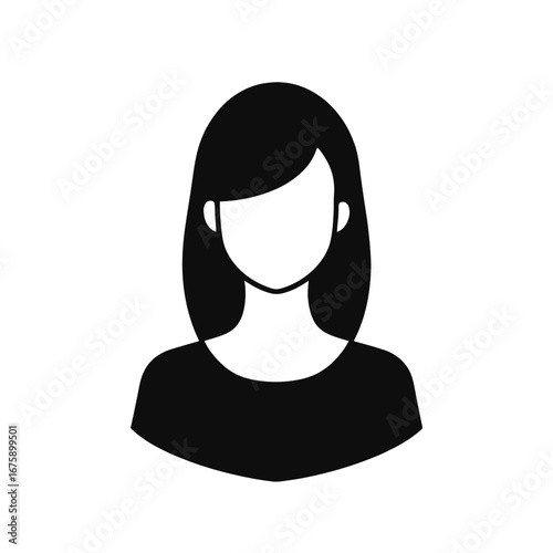 Elegant woman with bob hairstyle graphic representation digital art silhouette