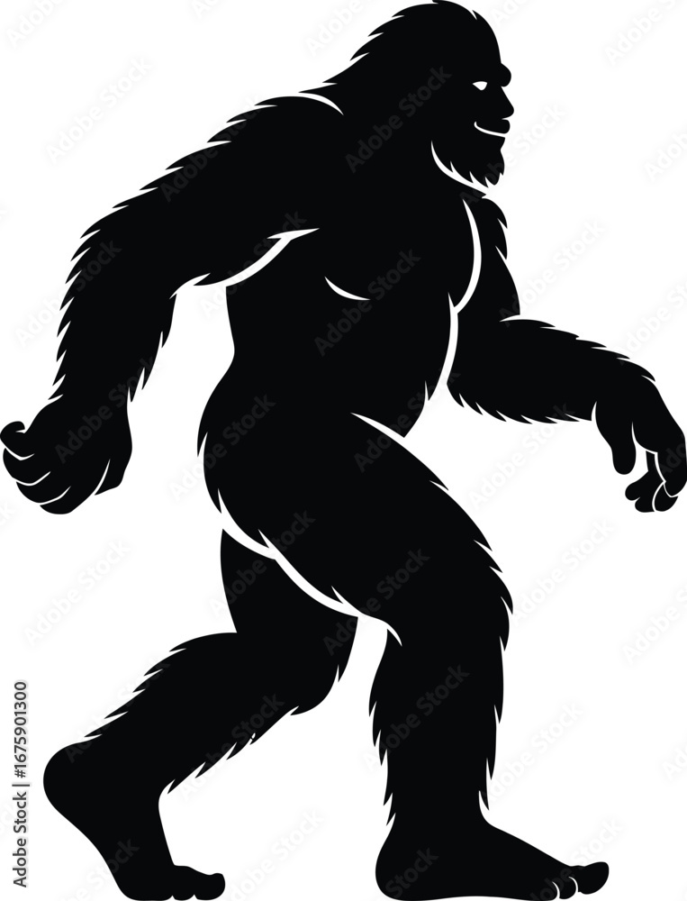 Fototapeta premium Bigfoot Silhouette SVG – Sasquatch Cut File