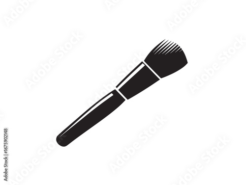Bold brush silhouette stock illustration vector artwork with decorative artistic concept