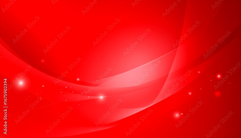 Obraz premium Abstract design featuring flowing, elegant curves and glowing highlights against a vibrant red background.