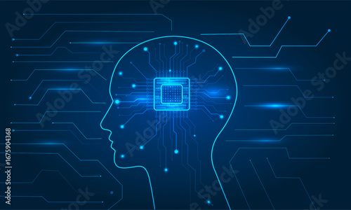 Digital innovation and high tech technological abstract.