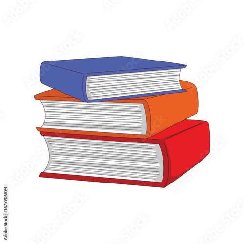 pile of books illustration design. education sign and symbol.