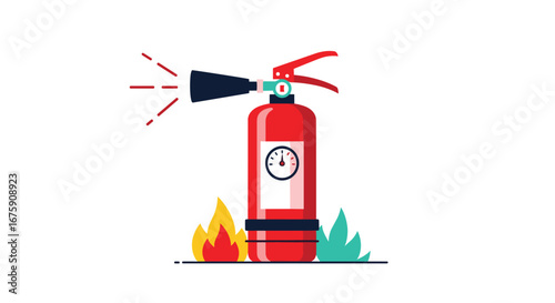 Emergency fire extinguisher equipment for rapid response to workplace safety incidents and hazard mitigation