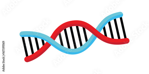 colorful DNA icon design. genome molecule element.