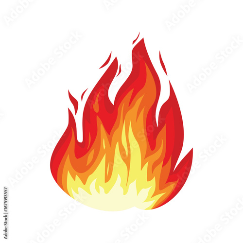 fire illustration design. danger nature element.