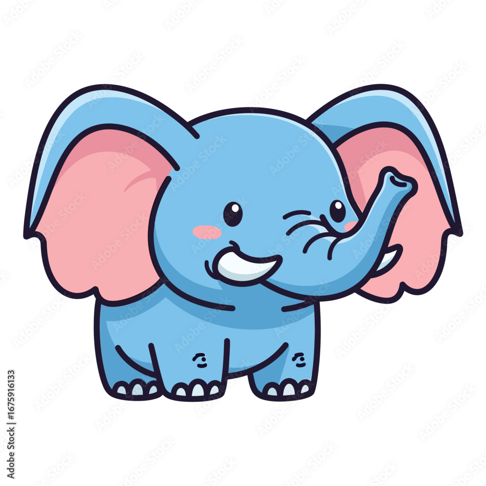 Fototapeta premium Cute Baby Elephant Illustration