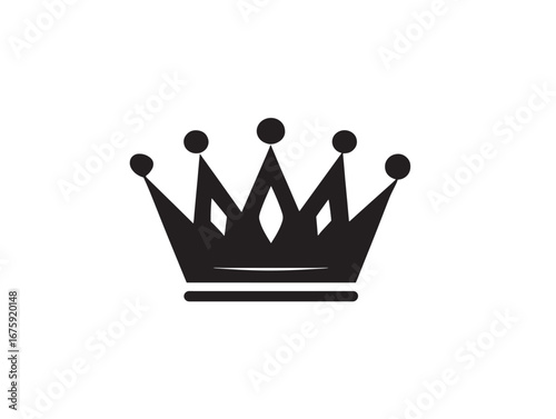Royal crown silhouette vector illustration decorative artwork