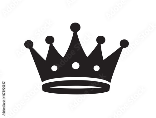 Regal crown jewelry silhouette vector illustration drawing