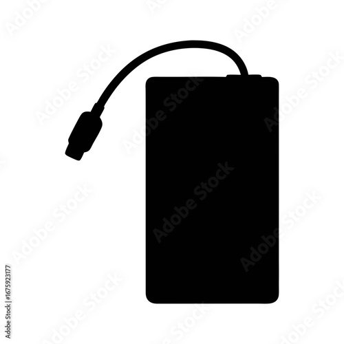 Portable power bank charger vector illustration for electronic device charging solution design needs