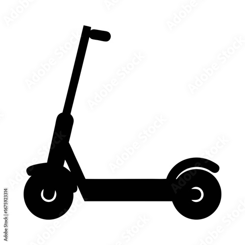 Silhouette electric scooter vector image for personal transport eco friendly mobility solution ride