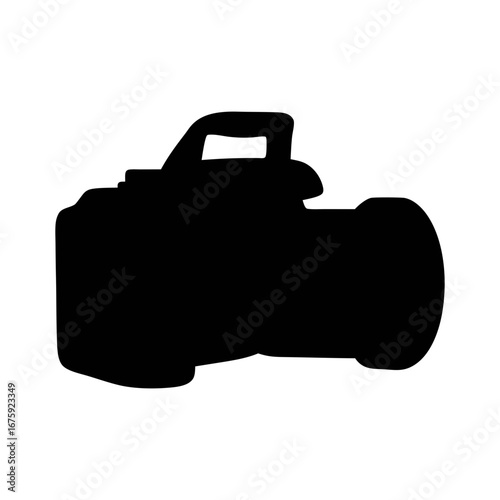 Black camera silhouette vector image for photography and videography enthusiasts and professionals