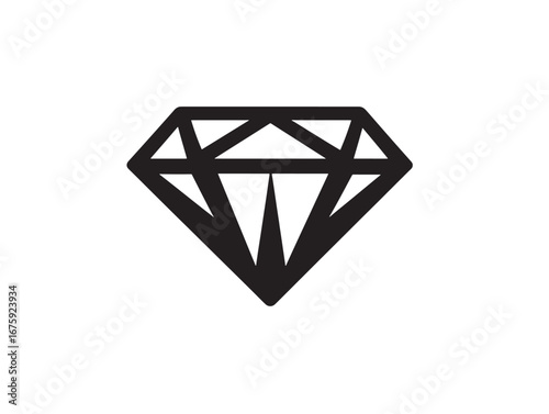 Luxury diamond jewel silhouette vector illustration artwork
