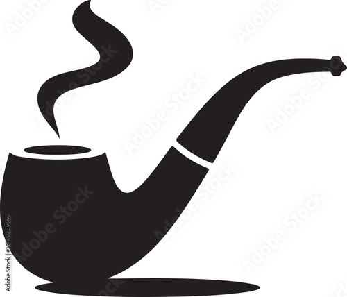 classic smoking pipe silhouette