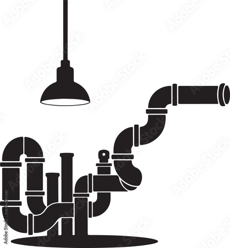 classic smoking pipe silhouette