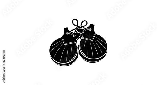 Pair of Spanish Clapping Hands Percussion Instruments.