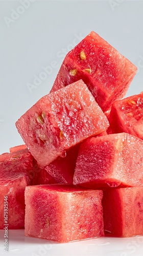 ダイスカットのスイカのグラフィック