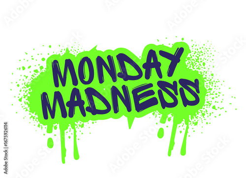 Monday Madness promotional business stickers in PNG format