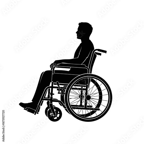 Confident man in wheelchair symbolizing accessibility and independent living, ready for new opportunities and challenges ahead