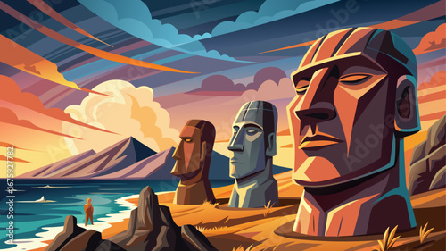 Easter Island, Chile
Monolithic statues gaze across windswept shores, carved from volcanic rock, standing as silent guardians of Polynesian artistry, cultural resilience, and enduring mystery within t