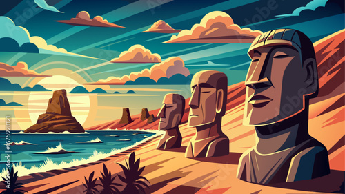 Easter Island, Chile
Monolithic statues gaze across windswept shores, carved from volcanic rock, standing as silent guardians of Polynesian artistry, cultural resilience, and enduring mystery within t