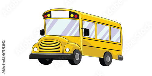 school bus cartoon design. back to school element.