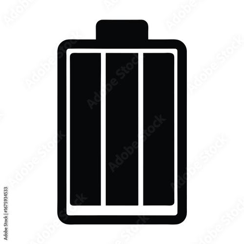 Battery icon, battery symbol, battery charge indicator, energy storage, power source, cell phone battery