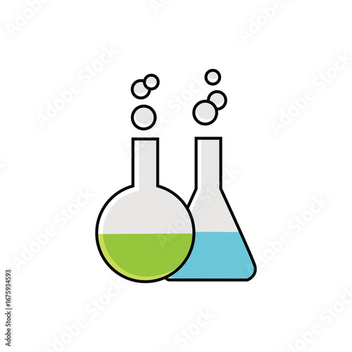 test tube illustration design. science laboratory equipment.