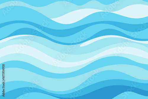 Dynamic ocean wave patterns in calming blue hues create a serene, flowing visual experience for modern designs.