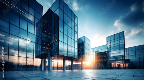 modern office building at night
