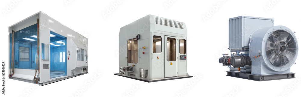 Fototapeta premium Paint booth machine isolated on transparent background