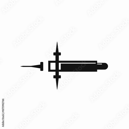 Detailed archery crossbow with arrow poised and ready, creating a silhouette