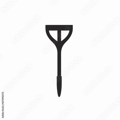 Simple black eyelash curler beauty tool on white background silhouette