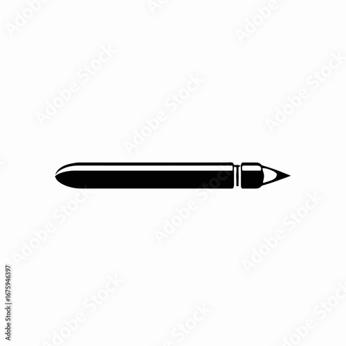 Minimalist black pencil artistic design professional stationery writing tool silhouette