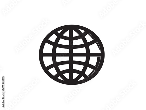 Globe silhouette vector illustration for global travel concept design