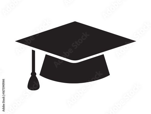 Elegant graduation silhouette design with inspiring academic theme