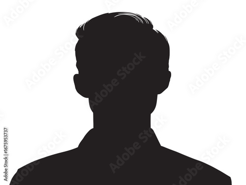 Modern Human Icon Silhouette Bold People Vector Stock Illustration