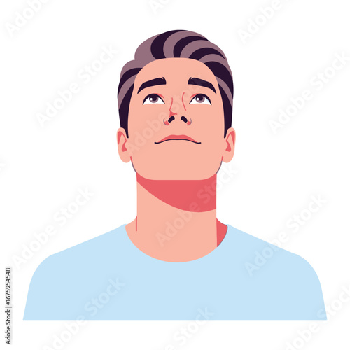 Aspiration: A determined individual gazing upward, embodying ambition, vision, and the pursuit of dreams. 