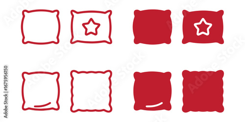Pillow icon vector. Pillow sign and symbol. Comfortable fluffy pillow