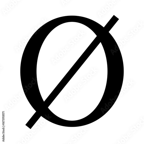 Empty set symbol Mathematical. Vector image