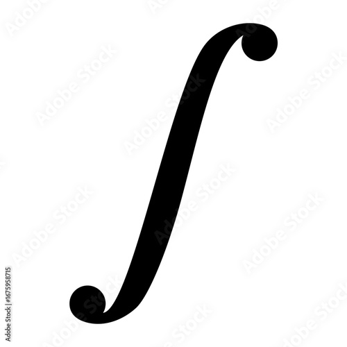 Integral Symbol Mathematical. Vector image