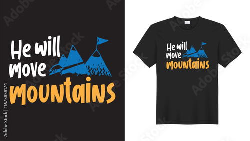 Mountains t-shirt design vector illustration