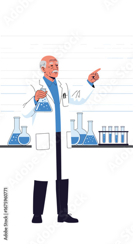 Experienced scientist conducting complex experiments in a well-equipped laboratory setting demonstrating advanced research techniques and innovations for scientific discovery