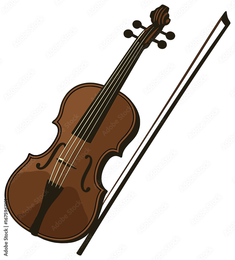 Fototapeta premium Music equipment 3d icon set. featuring violin, bow, notes, treble clef, guitar, drum, and piano symbols