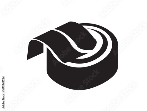 Elegant Ribbon Icon Silhouette Illustration for Event Graphics